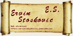 Ervin Stošković vizit kartica
